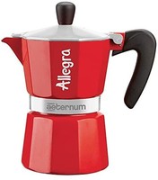 Aeternum Allegra 咖啡机，铝红色，3杯