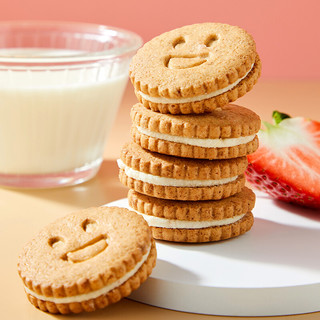 初吉 买1送1 ×（CHUJI）航海王联名草莓酸奶无糖 夹心饼干 草莓味/160g
