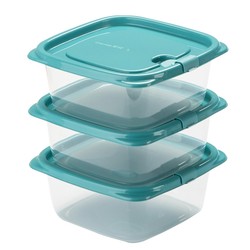 CHAHUA 茶花 保鲜盒塑料冰箱塑料上班族饭盒密封透明食品水果学生便当盒