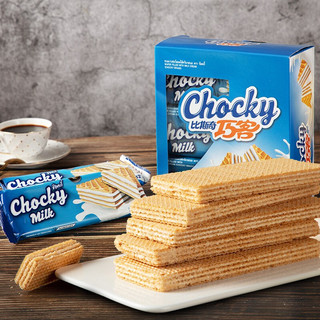 比斯奇果屋巧客 chocky 泰国进口 牛奶夹心 威化饼干 香浓牛奶味384g /盒