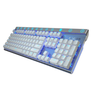 SADES 赛德斯 冰影 104键 有线机械键盘 白色 SADES青轴 单光