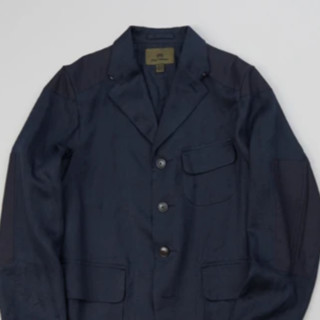 Nigel Cabourn 男士亚麻斜纹布夹克外套 80420080000 海军 52