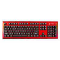 TAIDU 钛度 TKL306 光彩师 104键 有线机械键盘 红色 红外光电轴 RGB