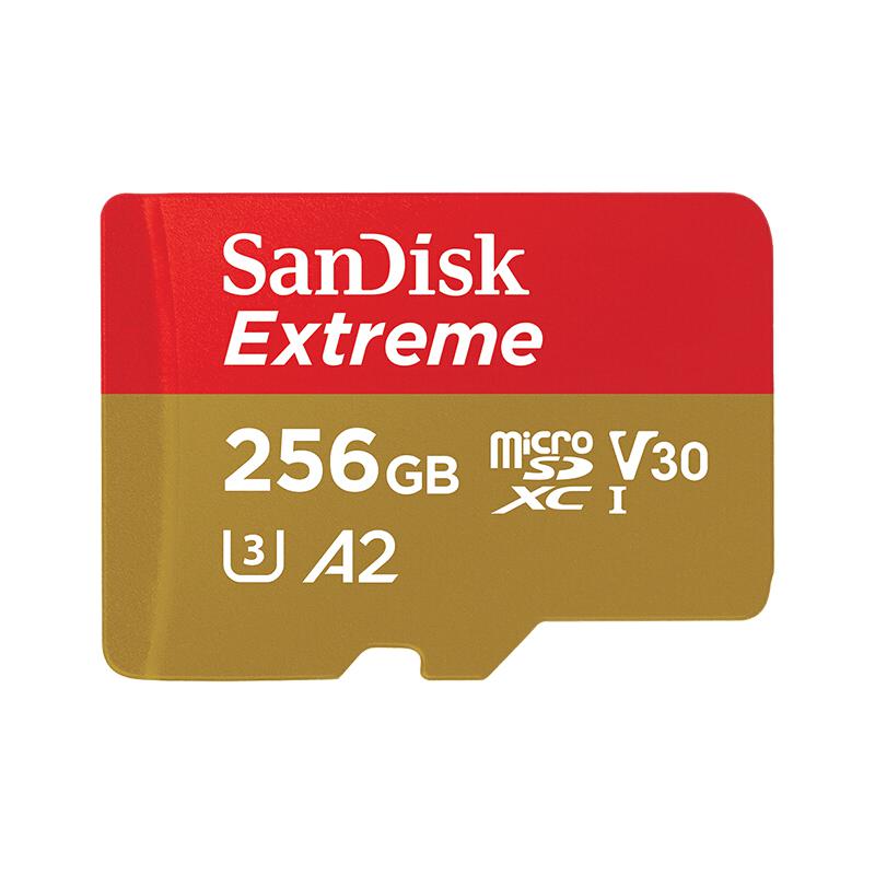 Extreme 至尊極速移動系列 MicroSD存儲卡 256GB（U3、V30、A2）