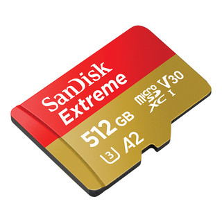 SanDisk 闪迪 Extreme 至尊极速移动系列 MicroSD存储卡 512GB（U3、V30、A2）