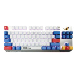 ROG 玩家国度 游侠 TKL 机动战士高达版 84键 有线机械键盘 白色 Cherry红轴 RGB