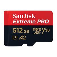 SanDisk 閃迪 512GB TF內存卡 A2 4K V30 U3 C10 至尊超極速移動存儲卡