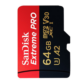 SanDisk 闪迪 Extreme PRO 至尊超极速系列 Micro-SD存储卡 64GB (UHS-I、V30、U3、A2)