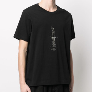 Ziggy Chen 男士印花短袖T恤 16400320 黑色 XL