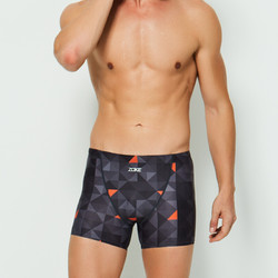 ZOKE 洲克 洲克（ZOKE） 新款男士平侣男女式专业泳装 黑灰红泳者之星（男款118502230） M