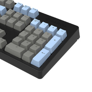 SBARDA 思巴达 KGO6 104键 有线机械键盘 蓝灰色 Cherry红轴 无光