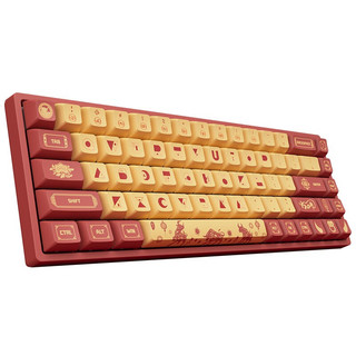 Akko 艾酷 3068 V2 牛年限定款 68键 蓝牙双模无线机械键盘 红色 AKKO深海蓝轴 RGB