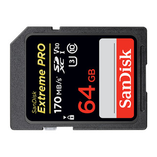 SanDisk 闪迪 Extreme PRO 至尊超极速系列 SD存储卡 64GB（UHS-I、V30、U3）