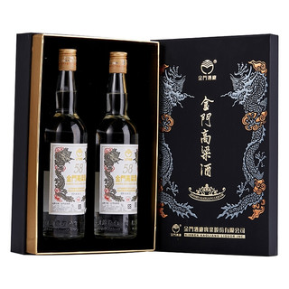 KINMEN KAOLIANG 金门高粱酒 双龙 白金龙 58%vol 清香型白酒 600ml*2瓶 礼盒装