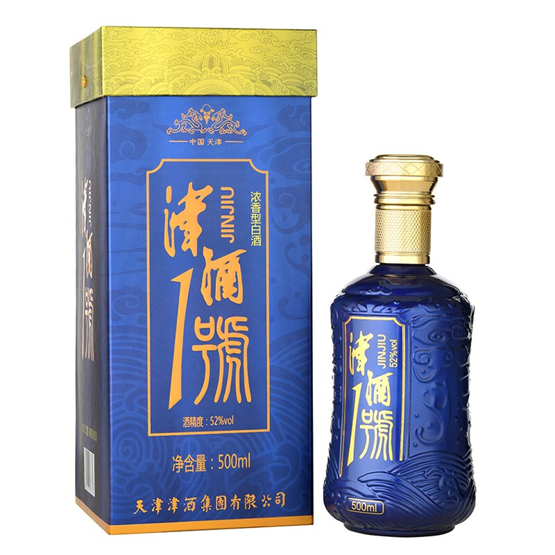 JINJIU 津酒 1号 52%vol 浓香型白酒 500ml 单瓶装