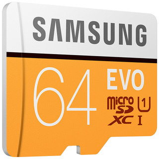 SAMSUNG 三星 EVO系列 Micro-SD存储卡 64GB（UHS-I、U1）