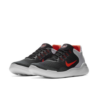 NIKE 耐克 FREE RN 2018 男子跑鞋 942836-005 黑白/橙色 45.5