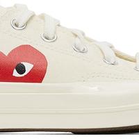 Comme des Garcons  Off-White Converse Edition Half Heart Chuck 70 Low Sneakers