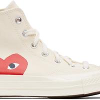 Comme des Garcons Off-White Converse Edition Half Heart Chuck 70 High Sneakers