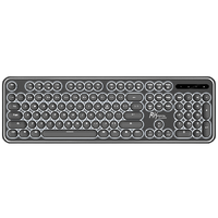 ROYAL KLUDGE RK960 104键 蓝牙双模机械键盘 圆键帽 黑色 国产红轴 单光