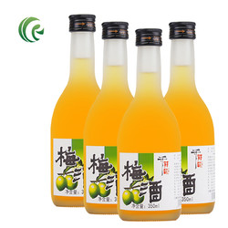 千贺寿 日本梅酒日式梅酒青梅酒梅子酒果酒350ml*4瓶女士低度酒