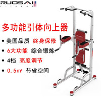 Ruosai 若赛 美国RUOSAI 引体向上器 室内门上单杠双杠多功能单双杠家用健身器材 引体向上器RS800（银灰色）