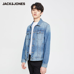 JACK JONES 杰克琼斯 JackJones秋季男复古做旧水洗舒适百搭牛仔外套220257504