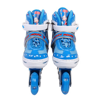Disney 迪士尼 儿童轮滑鞋 米奇蓝 M码