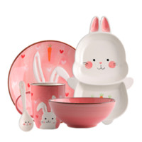 KAWASIMAYA 川岛屋 pz-220 陶瓷餐具 5件套 兔子