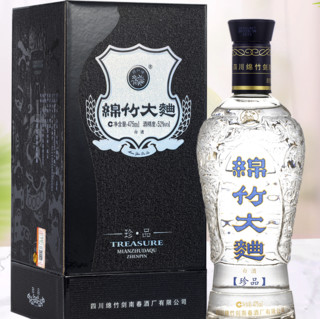 剑南春 绵竹 大曲 蓝盒 珍品 52%vol 浓香型白酒 475ml 单瓶装