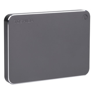 TOSHIBA 东芝 Premium系列 2.5英寸USB-C移动机械硬盘 USB3.0 2TB 高级灰