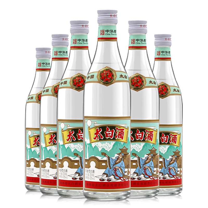 太白 优纪 52%vol 凤香型白酒 500ml*6瓶 整箱装