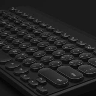 B.O.W 航世 K-610 79键 2.4G无线薄膜键盘 黑色 无光