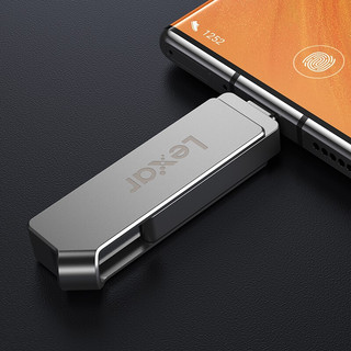 Lexar 雷克沙 D30C系列 LJDD30C256G-BNSNC USB3.1 U盘 银色 256GB USB-C/USB双口