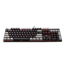 Hyeku 黑峡谷 GK715s 104键 有线机械键盘 黑灰色 凯华BOX红轴 单光