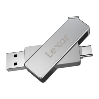 Lexar 雷克沙 D30C系列 LJDD30C032G-BNSNC USB3.1 U盘 银色 32GB USB-C/USB双口