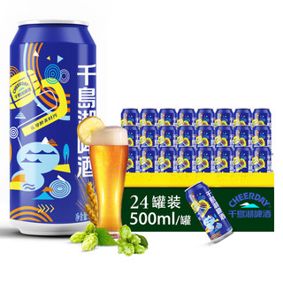 千島湖啤酒（CHEERDAY）乐享时光 8度  500ml*24听整箱装