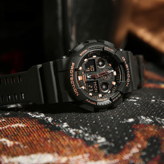 CASIO 卡西欧 G-SHOCK YOUTH系列 51.2毫米石英腕表 GA-100GBX-1A4