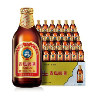 TSINGTAO 青岛啤酒 小棕金啤酒 296ml*24瓶*2箱