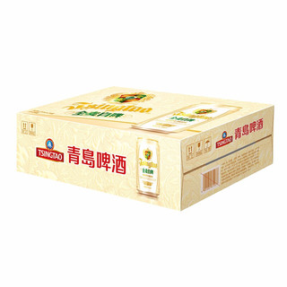 TSINGTAO 青岛啤酒 全麦白啤 330ml*24听