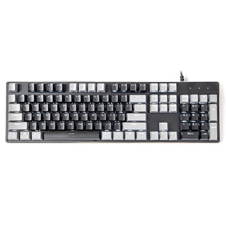 灵蛇 （LINGSHE)有线机械键盘 吃鸡发光游戏机械键盘 铝合金面板白光K480黑灰 青轴