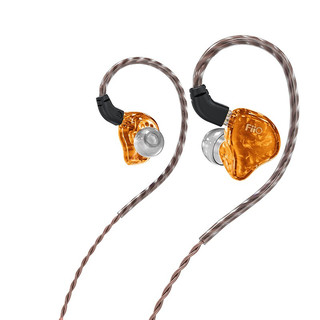 FiiO 飞傲 FH1s 入耳式挂耳式圈铁有线耳机 琥珀黄 3.5mm