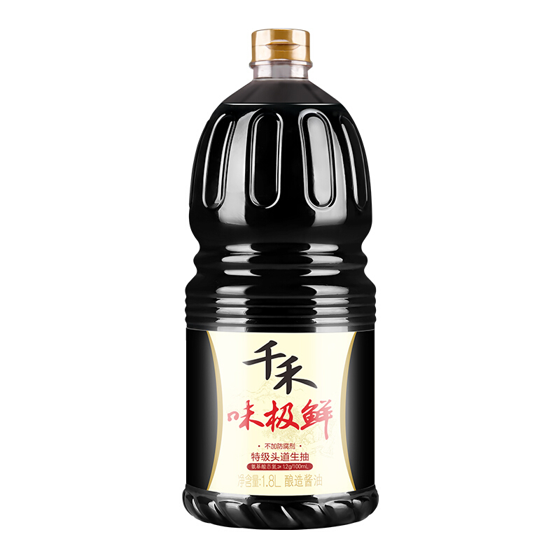 千禾 味极鲜 特级头道生抽 1.8L