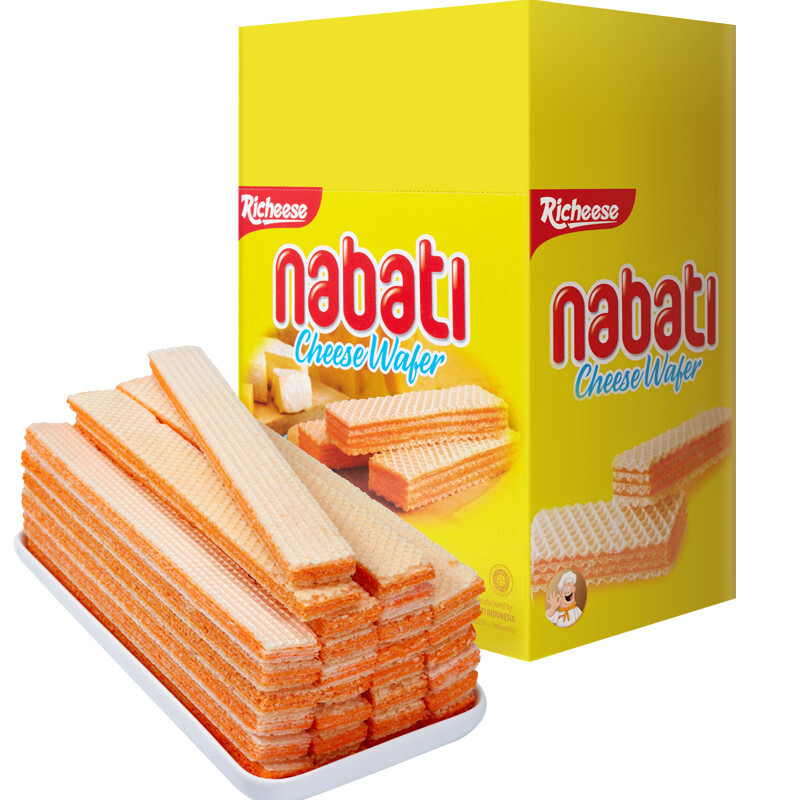 88VIP：nabati 纳宝帝 印尼丽芝士nabati奶酪味威化饼干500g*1袋休闲零食大礼包 1件装