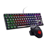OMEN 暗影精灵 K10GL 机械键盘 混光茶轴+旗舰版鼠标 有线键鼠套装 黑色