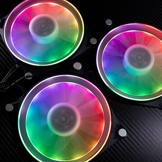 GAMEMAX 游戏帝国 大碗扇 120mm 机箱风扇 RGB 3个装