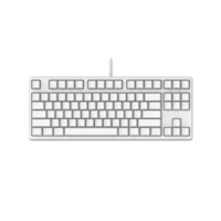 GANSS 迦斯 GS87C 87键 有线机械键盘 侧刻 白色 Cherry银轴 无光