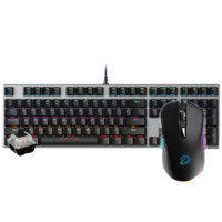 Dareu 达尔优 机械师合金版键盘+EM908鼠标 有线键鼠套装 黑色