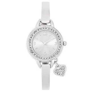 Charter Club Women's Heart Charm Bangle Bracelet Watch 26mm, Created for Macy's