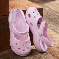 Crocs儿童凉鞋 卡骆驰夏季女童玛丽珍小公主宝宝洞洞鞋 31 芭蕾粉